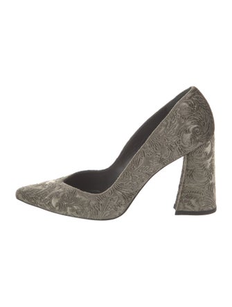 Stuart Weitzman Velvet Printed Pumps