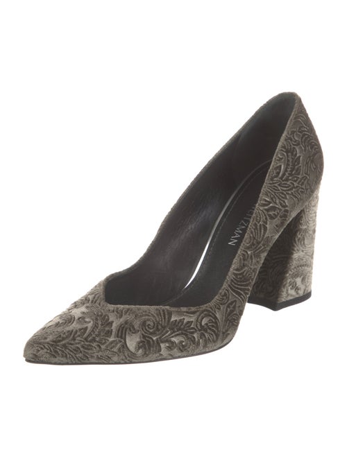 Stuart Weitzman Velvet Printed Pumps