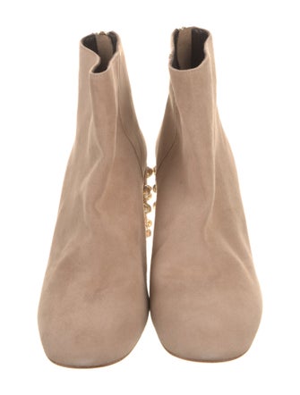 Stuart Weitzman Suede Studded Accents Boots