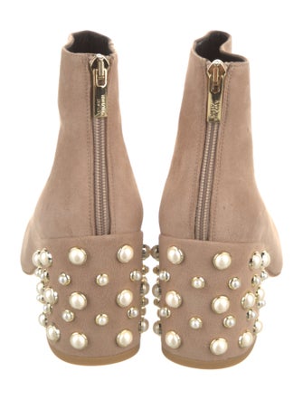 Stuart Weitzman Suede Studded Accents Boots