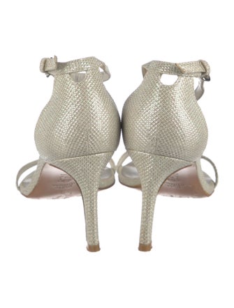 Stuart Weitzman Leather Animal Print Sandals