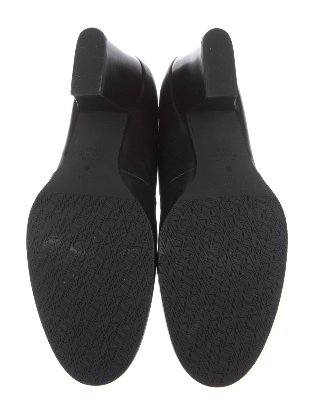 Stuart Weitzman Leather Ankle Boots Black Round-T… - image 5