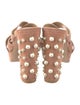Stuart Weitzman Suede Studded Accents Slides