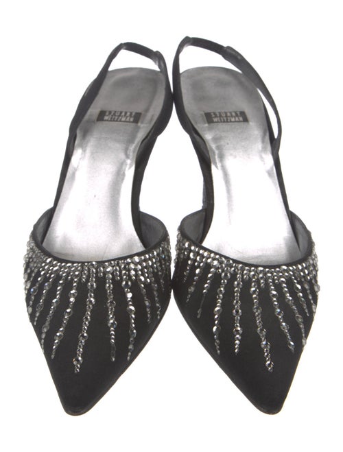 Stuart Weitzman Satin Slingback Pumps