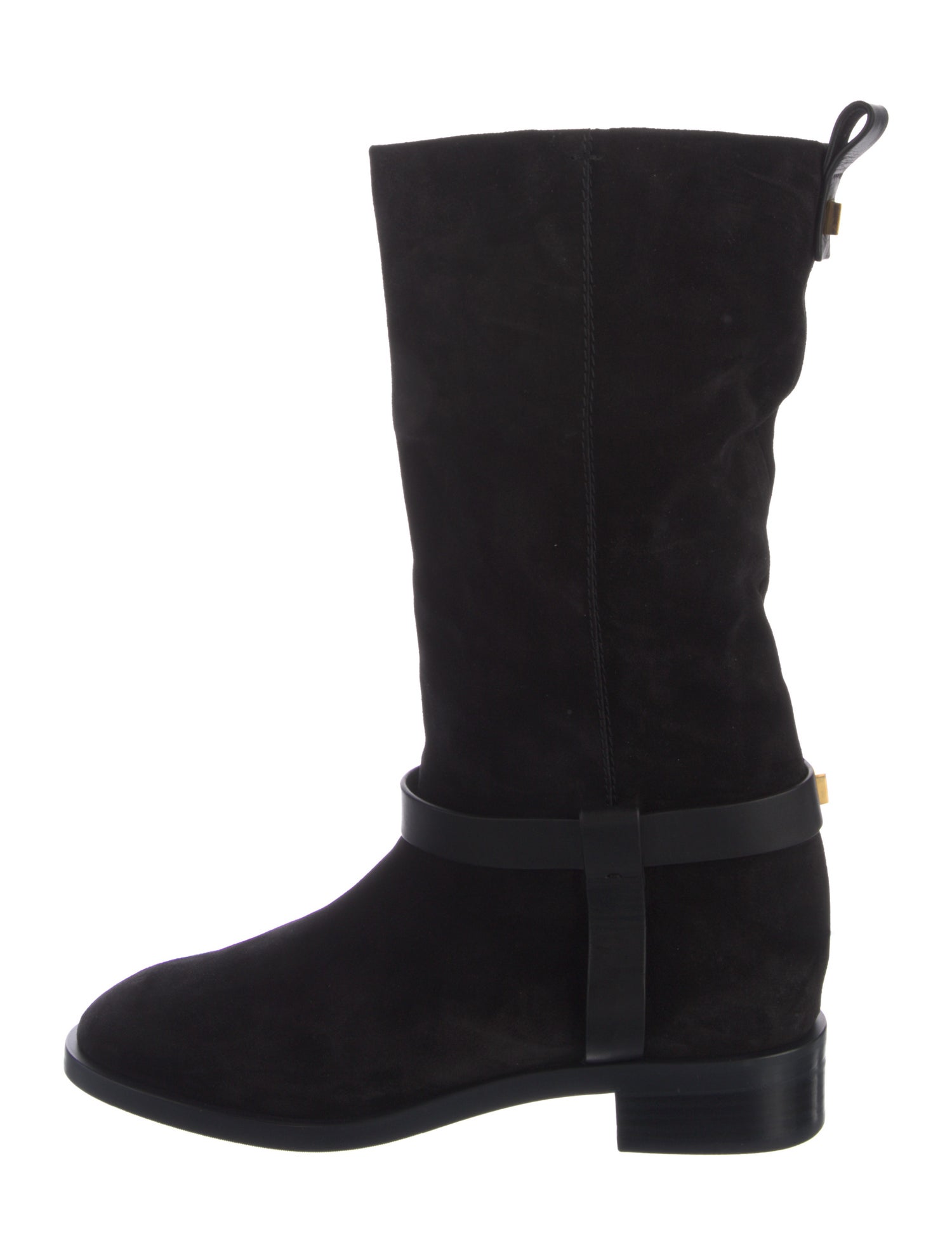 Stuart Weitzman Suede Moto Boots
