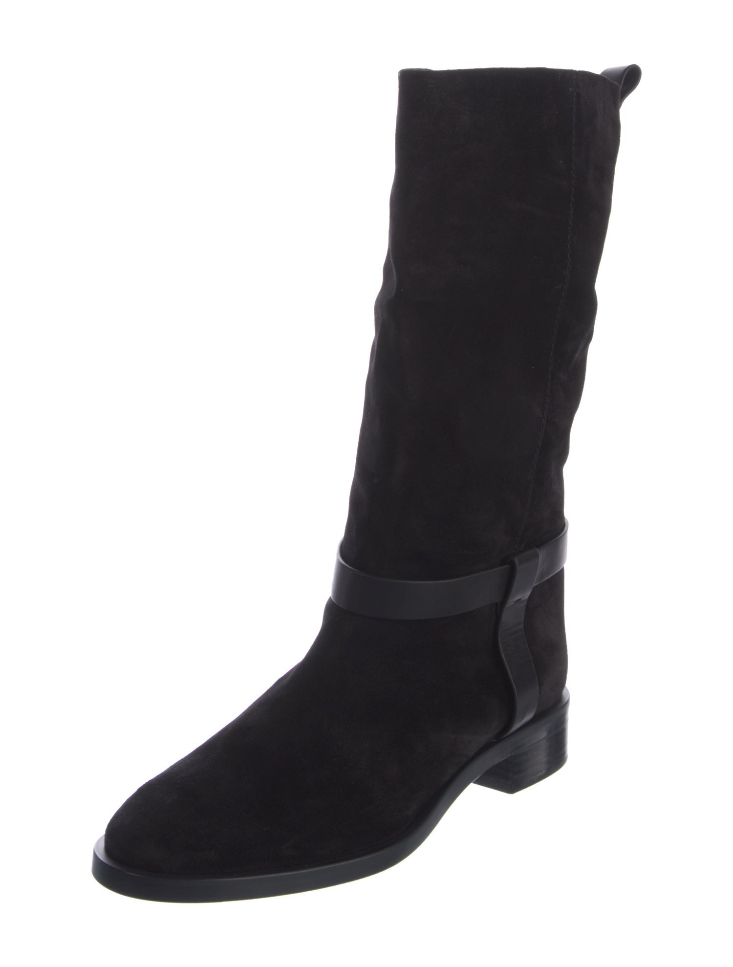 Stuart Weitzman Suede Moto Boots