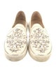 Stuart Weitzman Leather Crystal Embellishments Sneakers