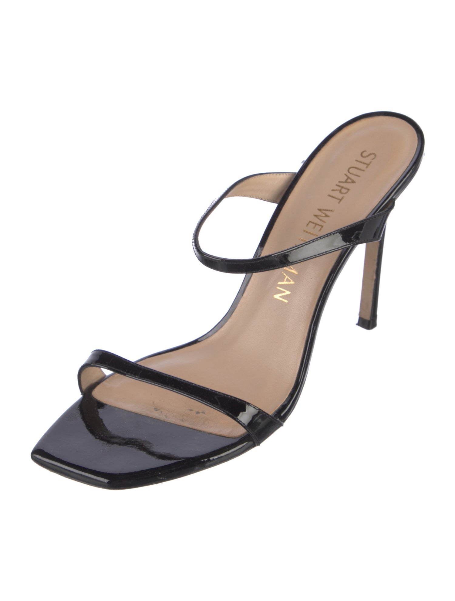 Stuart Weitzman Patent Leather Slides