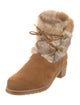 Stuart Weitzman Suede Lace-Up Boots