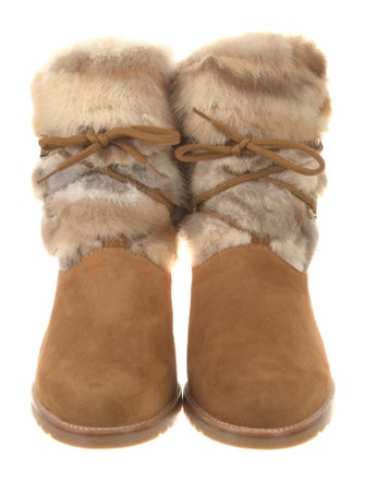 Stuart Weitzman Suede Lace-Up Boots