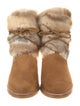 Stuart Weitzman Suede Lace-Up Boots