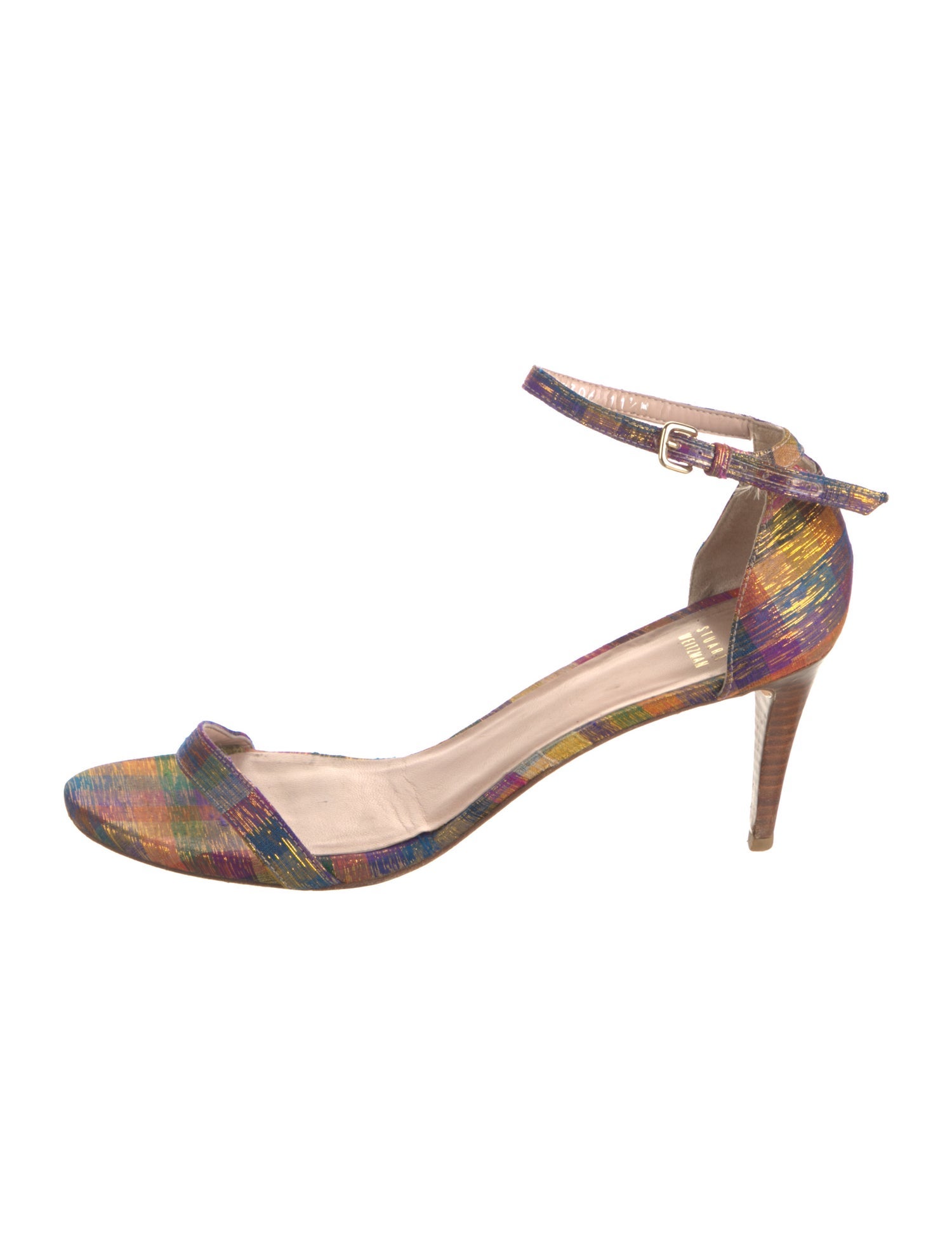 Stuart Weitzman Animal Print Cutout Accent Sandals