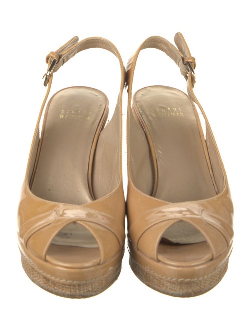 Stuart Weitzman Patent Leather Slingback Sandals