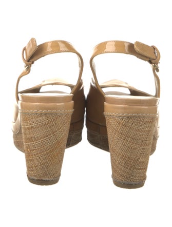 Stuart Weitzman Patent Leather Slingback Sandals