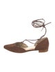 Stuart Weitzman Suede D'Orsay Flats