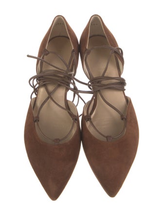 Stuart Weitzman Suede D'Orsay Flats