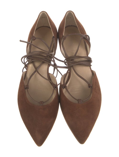 Stuart Weitzman Suede D'Orsay Flats