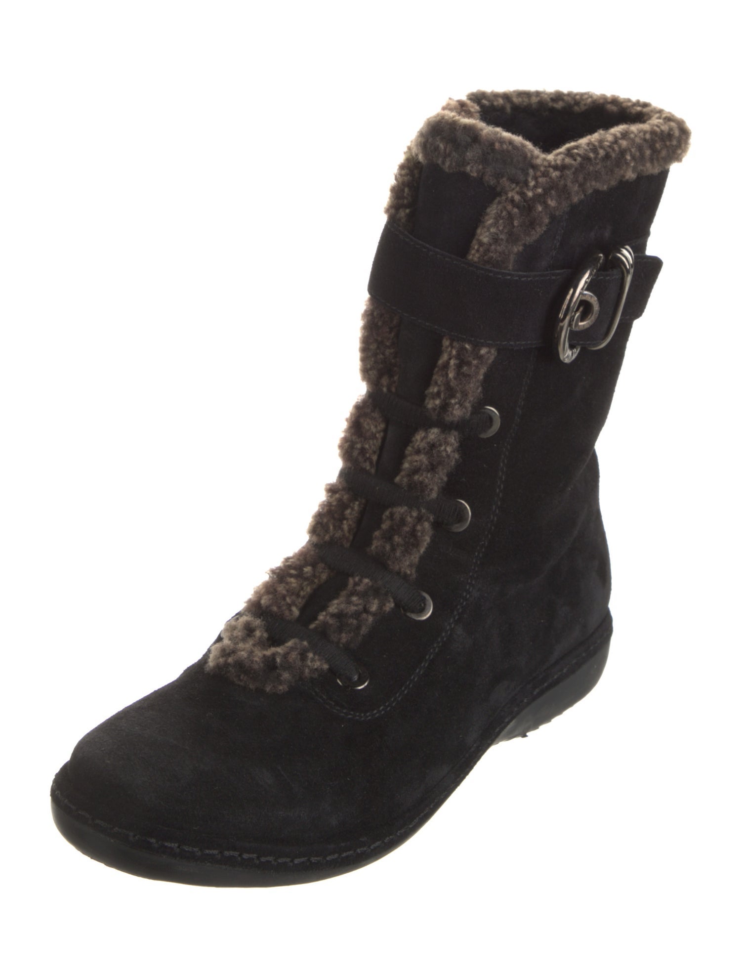 Stuart Weitzman Suede Lace-Up Boots