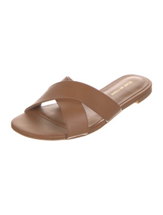 Stuart Weitzman Leather Slides