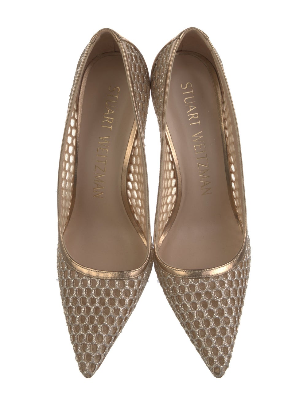Stuart Weitzman Pumps Gold Pointed-Toes - image 3