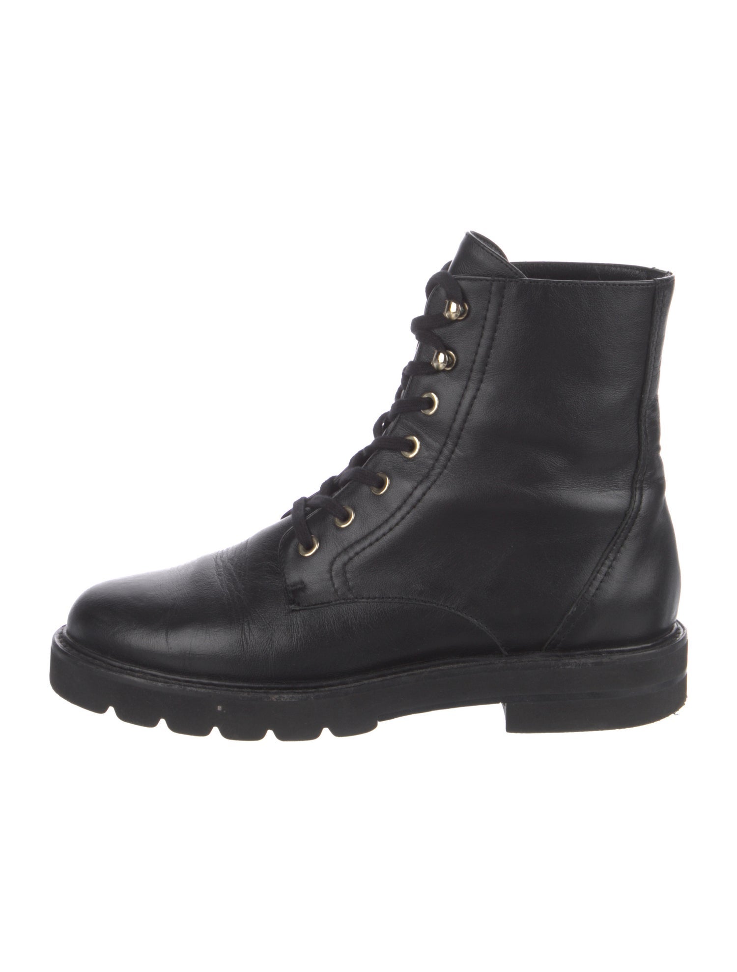 Stuart Weitzman Leather Combat Boots