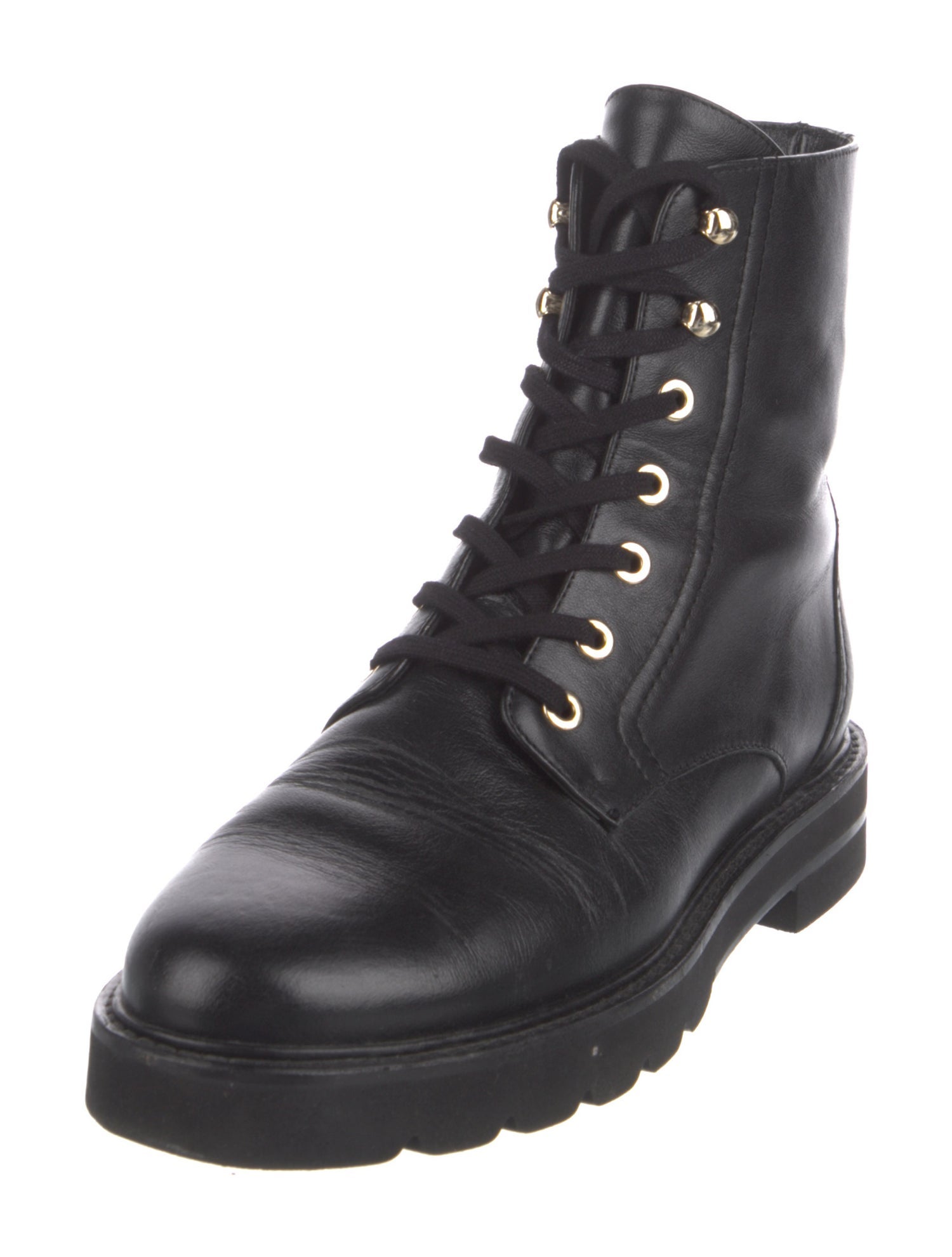 Stuart Weitzman Leather Combat Boots