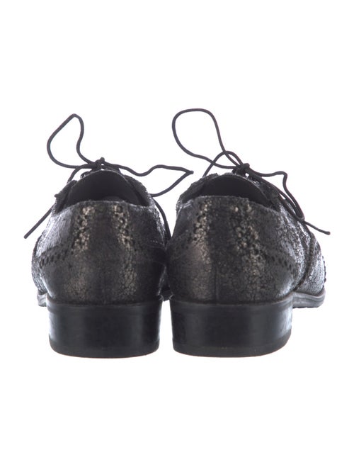 Stuart Weitzman Leather Scalloped Accent Oxfords