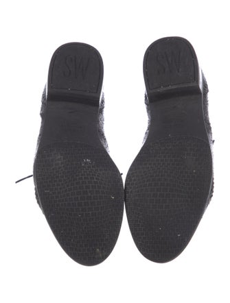 Stuart Weitzman Leather Scalloped Accent Oxfords