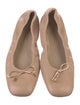 Stuart Weitzman Leather Bow Accents Ballet Flats