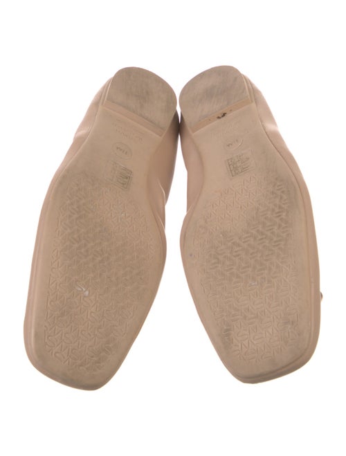 Stuart Weitzman Leather Bow Accents Ballet Flats