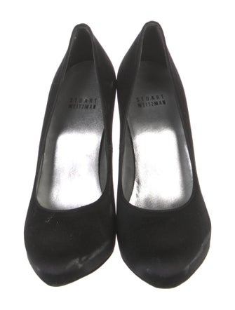 Stuart Weitzman Satin Crystal Embellishments Pumps