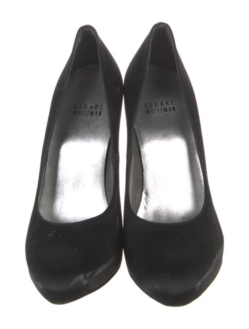 Stuart Weitzman Satin Crystal Embellishments Pumps