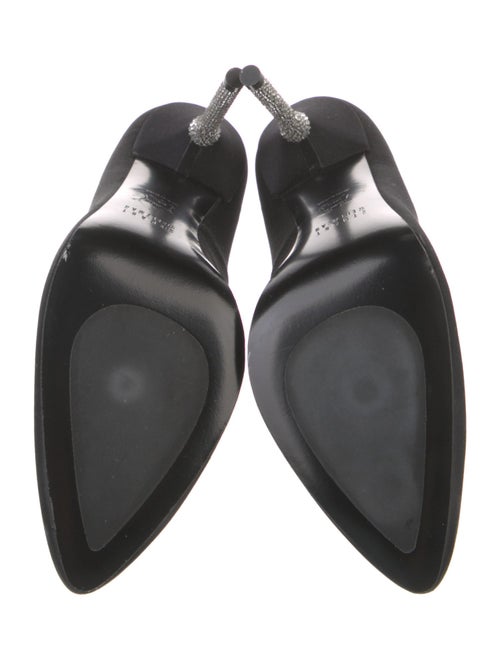 Stuart Weitzman Satin Crystal Embellishments Pumps