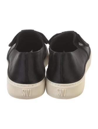 Stuart Weitzman Satin Bow Accents Sneakers