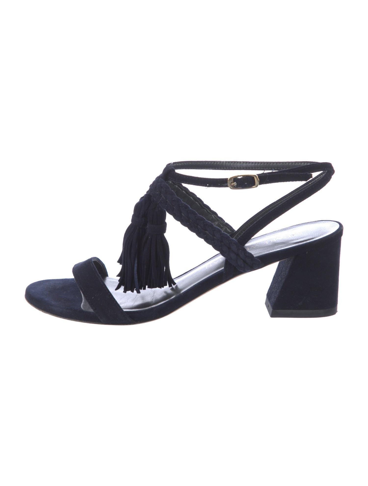 Stuart Weitzman Suede Tassel Accents Sandals