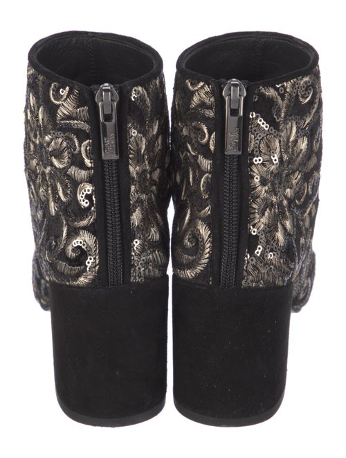 Stuart Weitzman Sequins Floral Print Boots