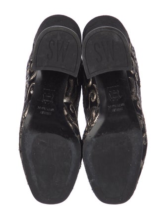 Stuart Weitzman Sequins Floral Print Boots