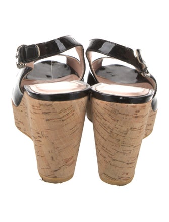 Stuart Weitzman Patent Leather Slingback Sandals