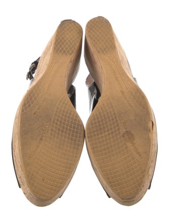 Stuart Weitzman Patent Leather Slingback Sandals