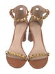 Stuart Weitzman Leather Studded Accents Sandals