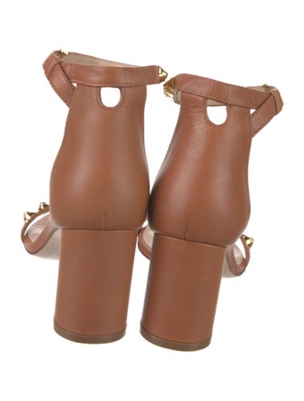 Stuart Weitzman Leather Studded Accents Sandals