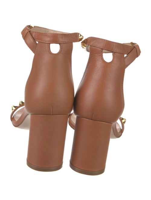 Stuart Weitzman Leather Studded Accents Sandals