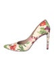 Stuart Weitzman Snakeskin Floral Print Pumps