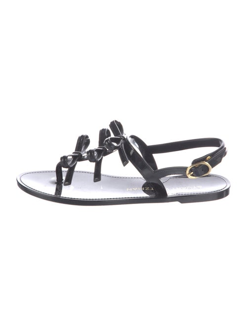 Stuart Weitzman Rubber Floral Print Slingback Sandals