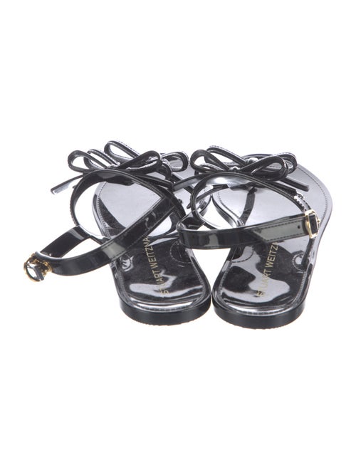 Stuart Weitzman Rubber Floral Print Slingback Sandals