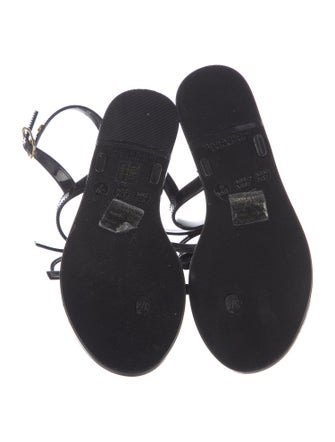 Stuart Weitzman Rubber Floral Print Slingback Sandals