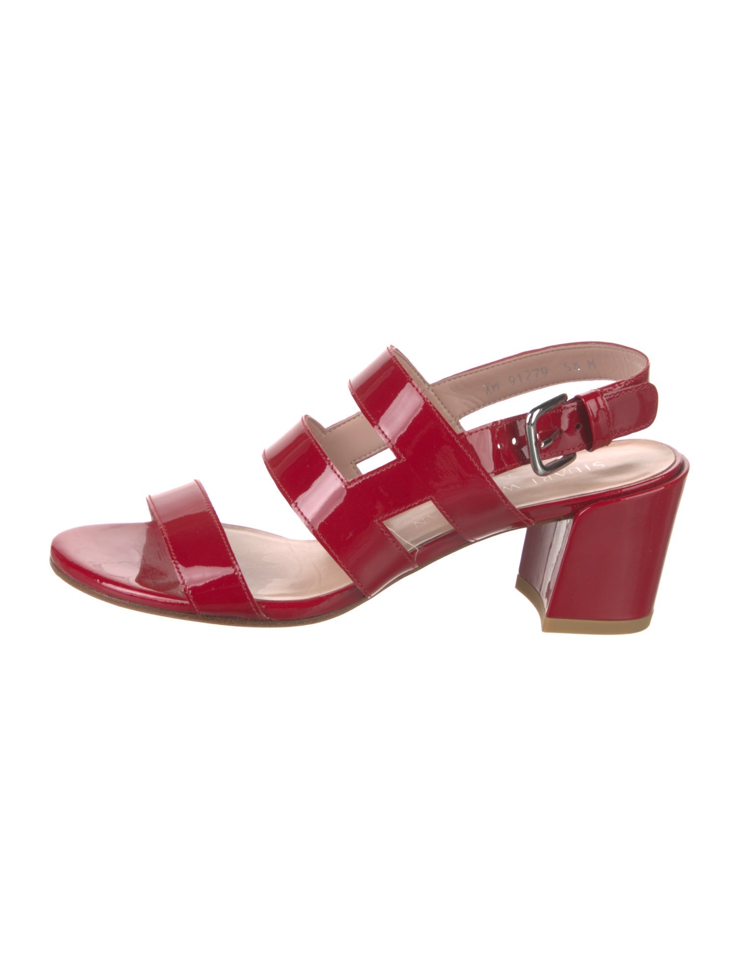 Stuart Weitzman Patent Leather Slingback Sandals