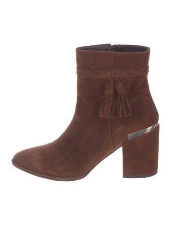 Stuart Weitzman Suede Tassel Accents Boots