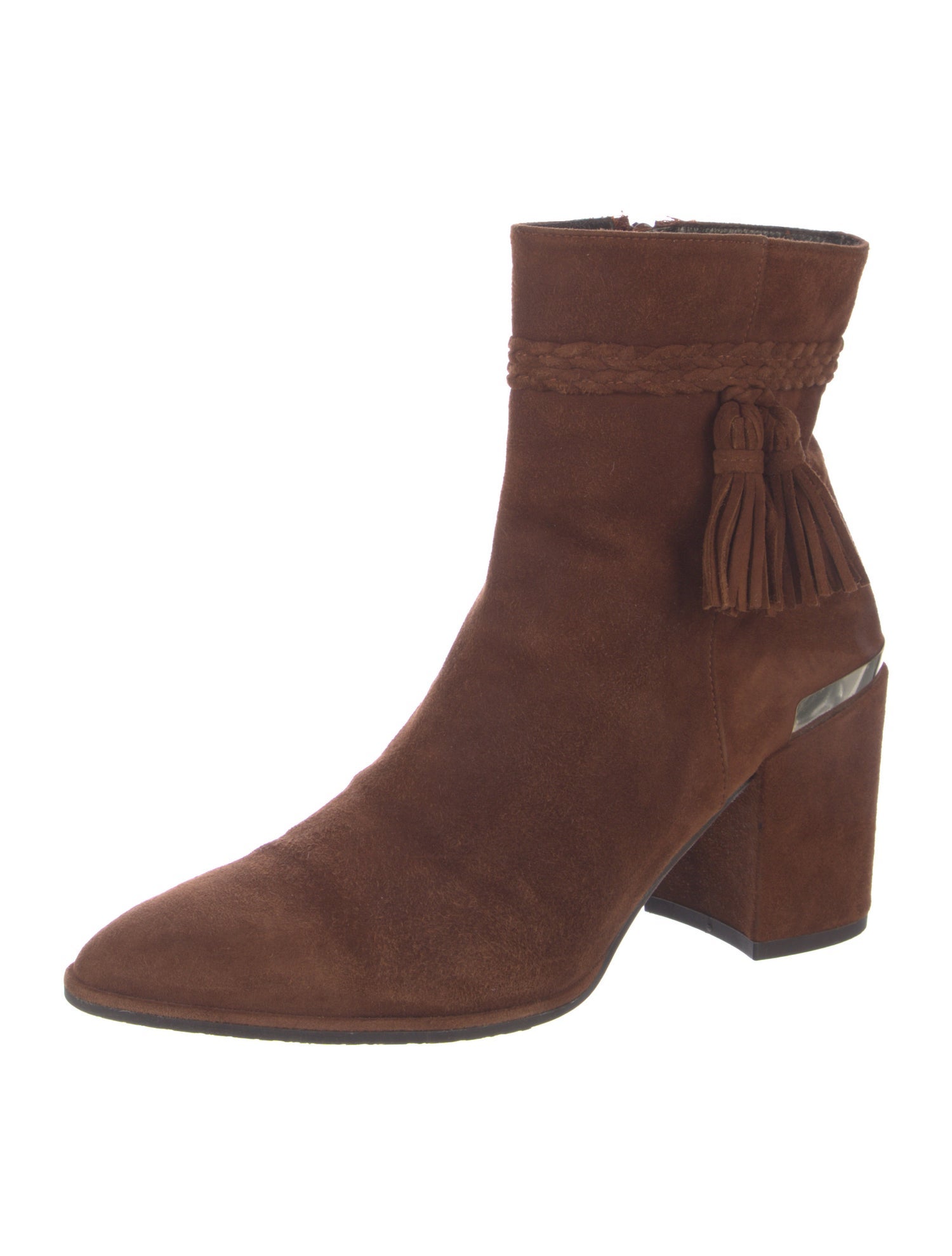 Stuart Weitzman Suede Tassel Accents Boots