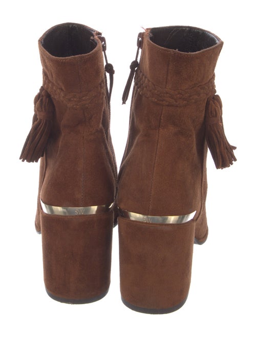 Stuart Weitzman Suede Tassel Accents Boots